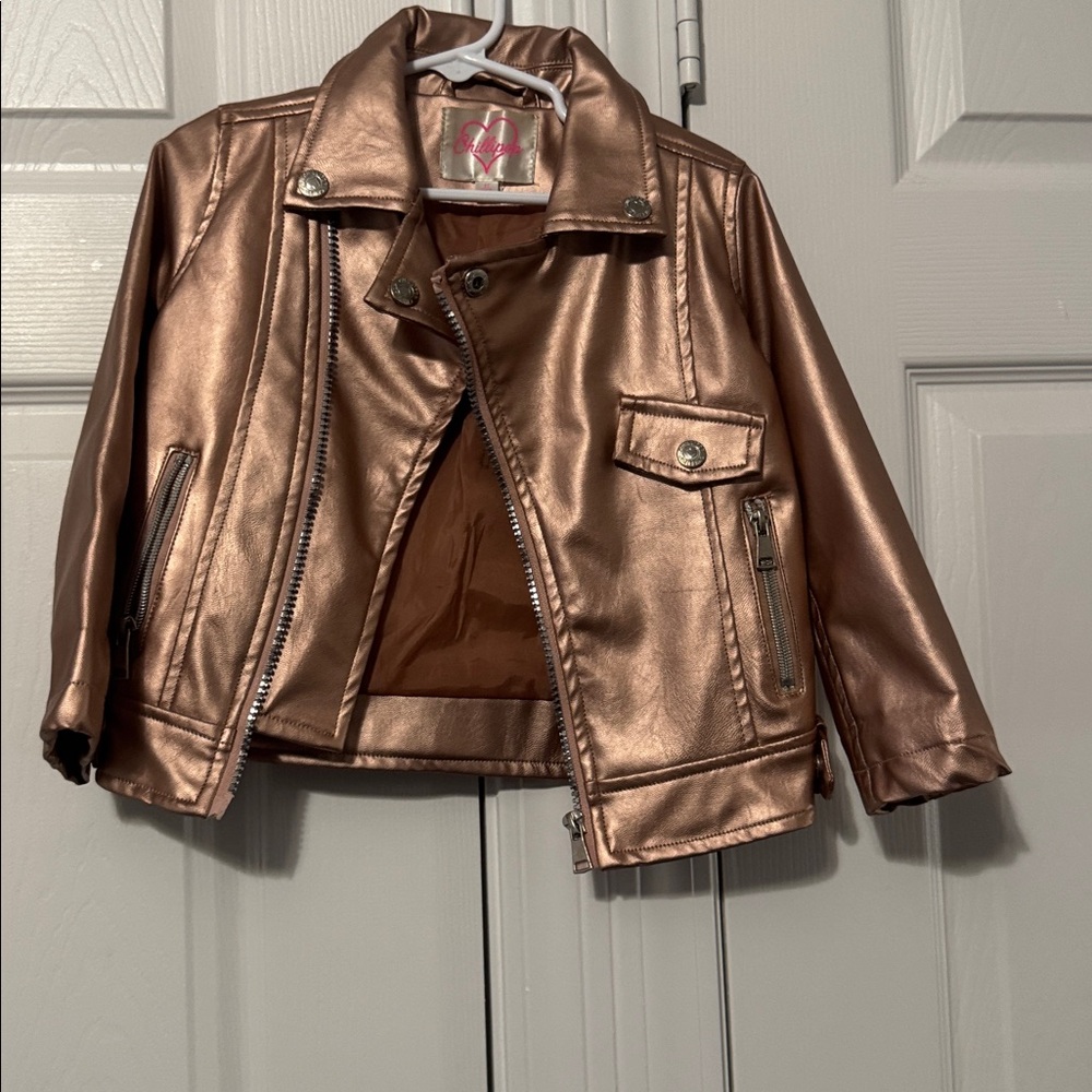 Chillipop Metallic Rose Gold Toddler Jacket